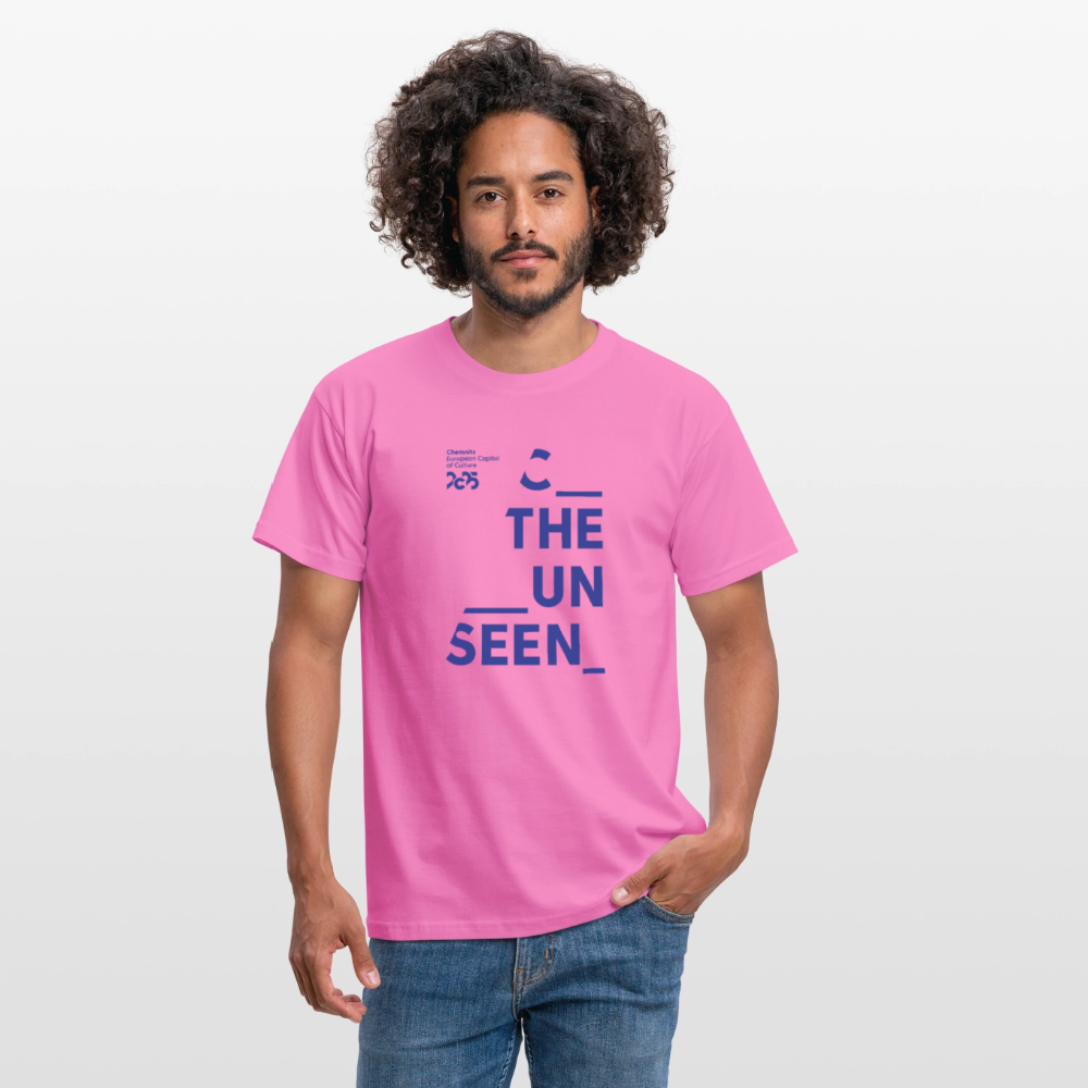 C the Unseen - T-Shirt blauer Druck - Pink