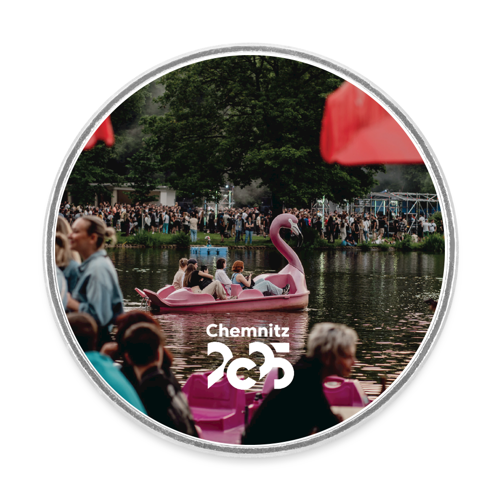 C the Teich - Runder Kühlschrankmagnet - Weiß