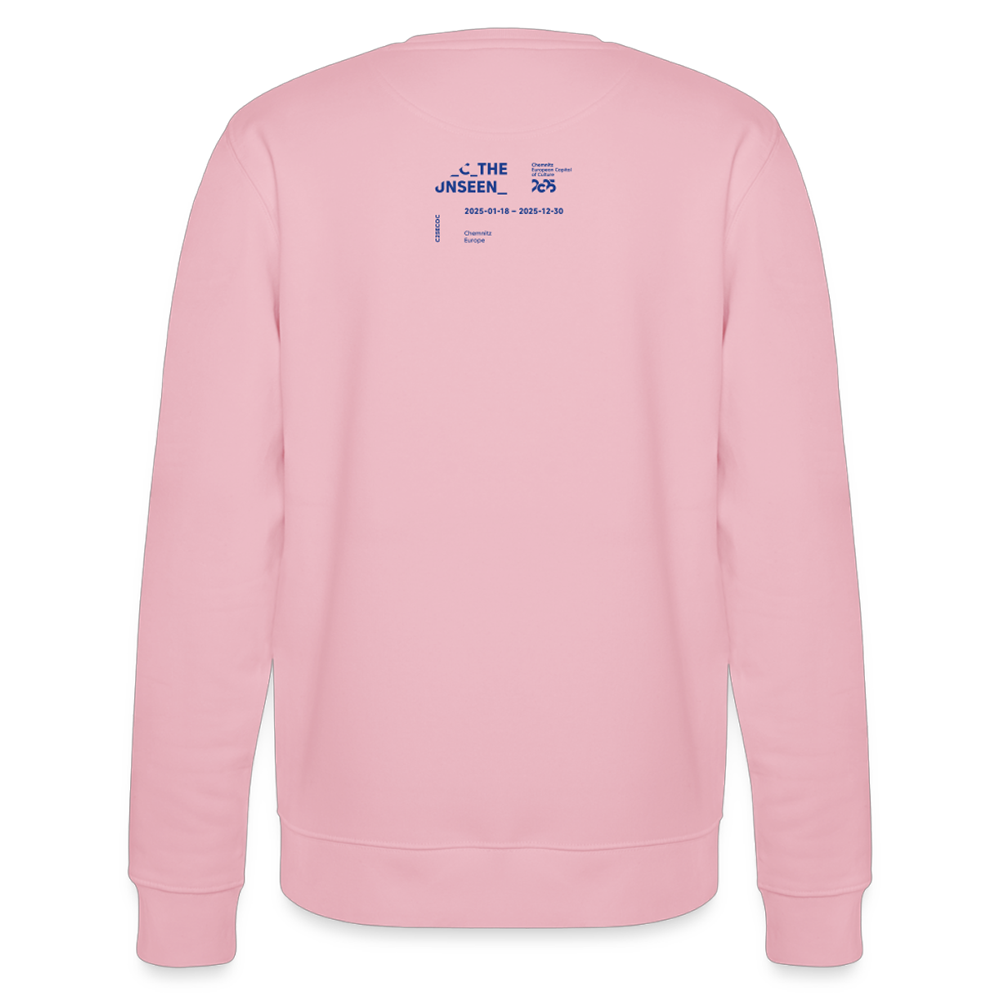 C the Unseen - pinkes Sweatshirt blauer Druck - Hellrosa