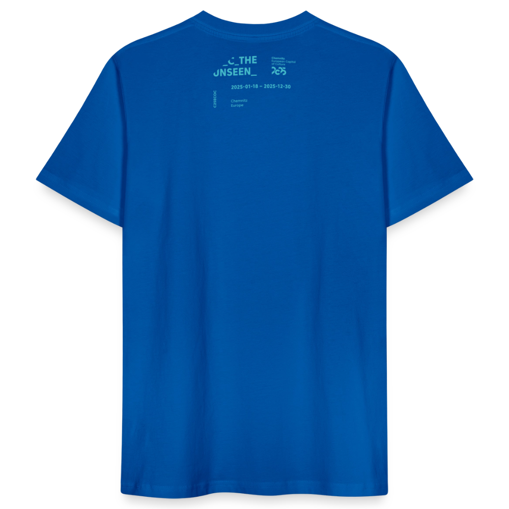 C the Unseen Verlauf - Organic Unisex T-Shirt - Pfauenblau