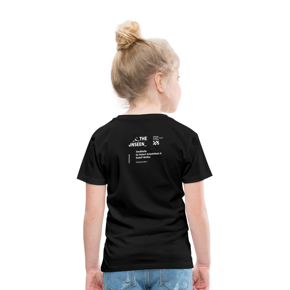 Stadthalle Close-Up - Kinder T-Shirt - Schwarz