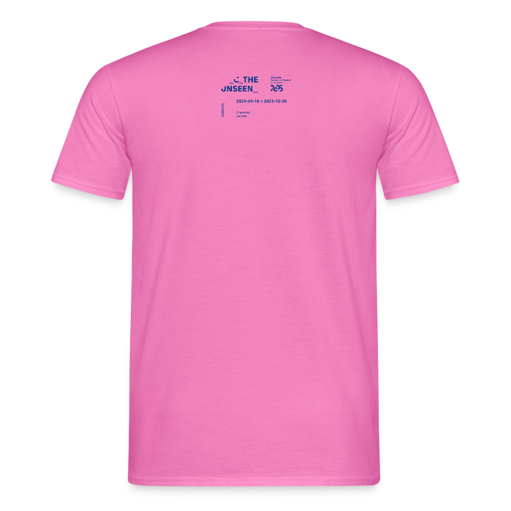 C the Unseen - T-Shirt blauer Druck - Pink