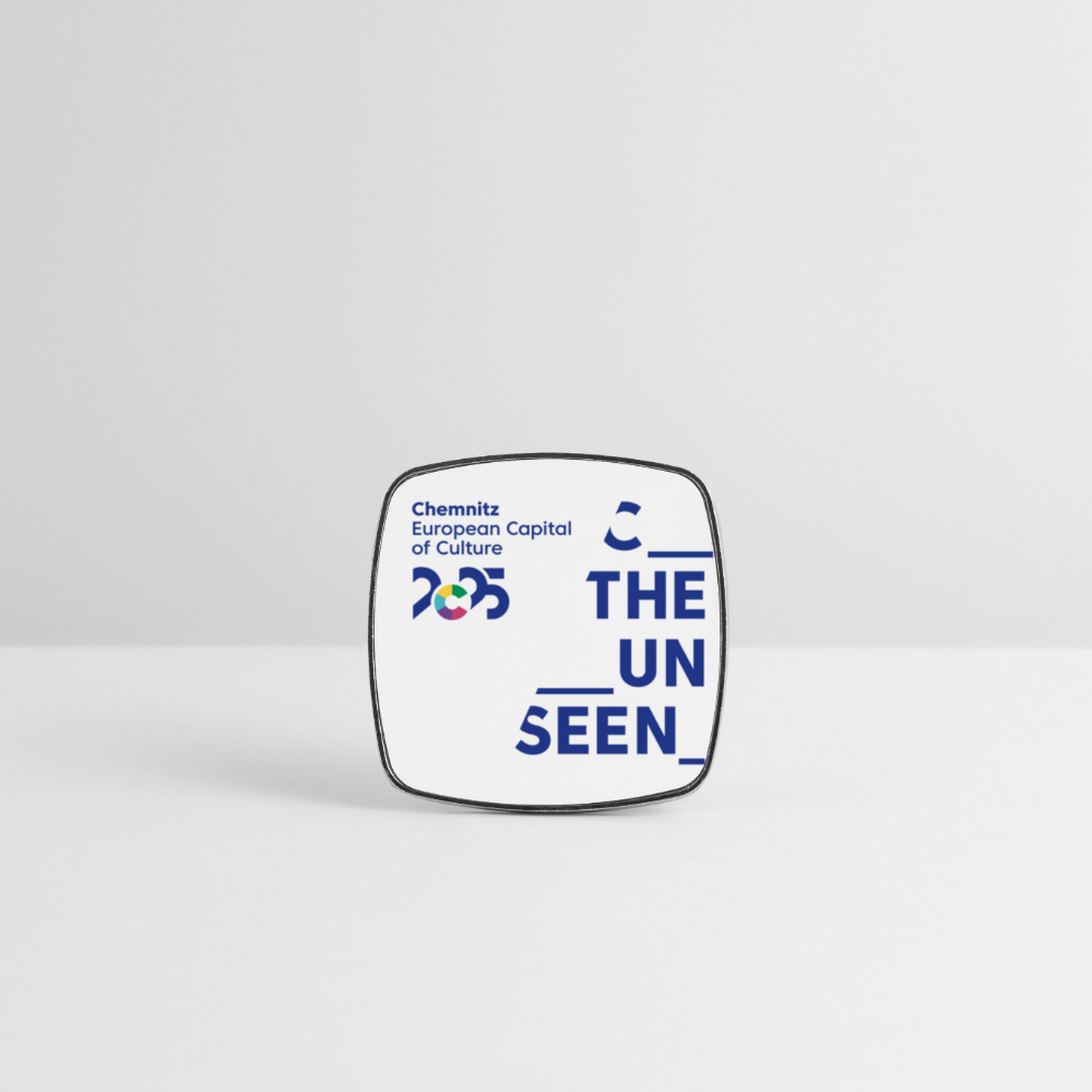 C the Unseen - Viereckiger Kühlschrankmagnet - Weiß