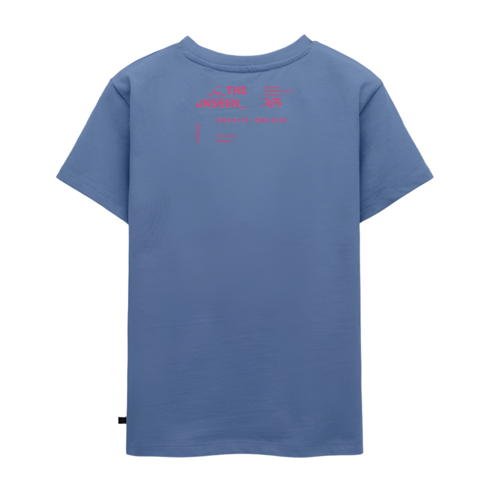 C the Unseen - Kinder T-Shirt rosa Druck - Taubenblau