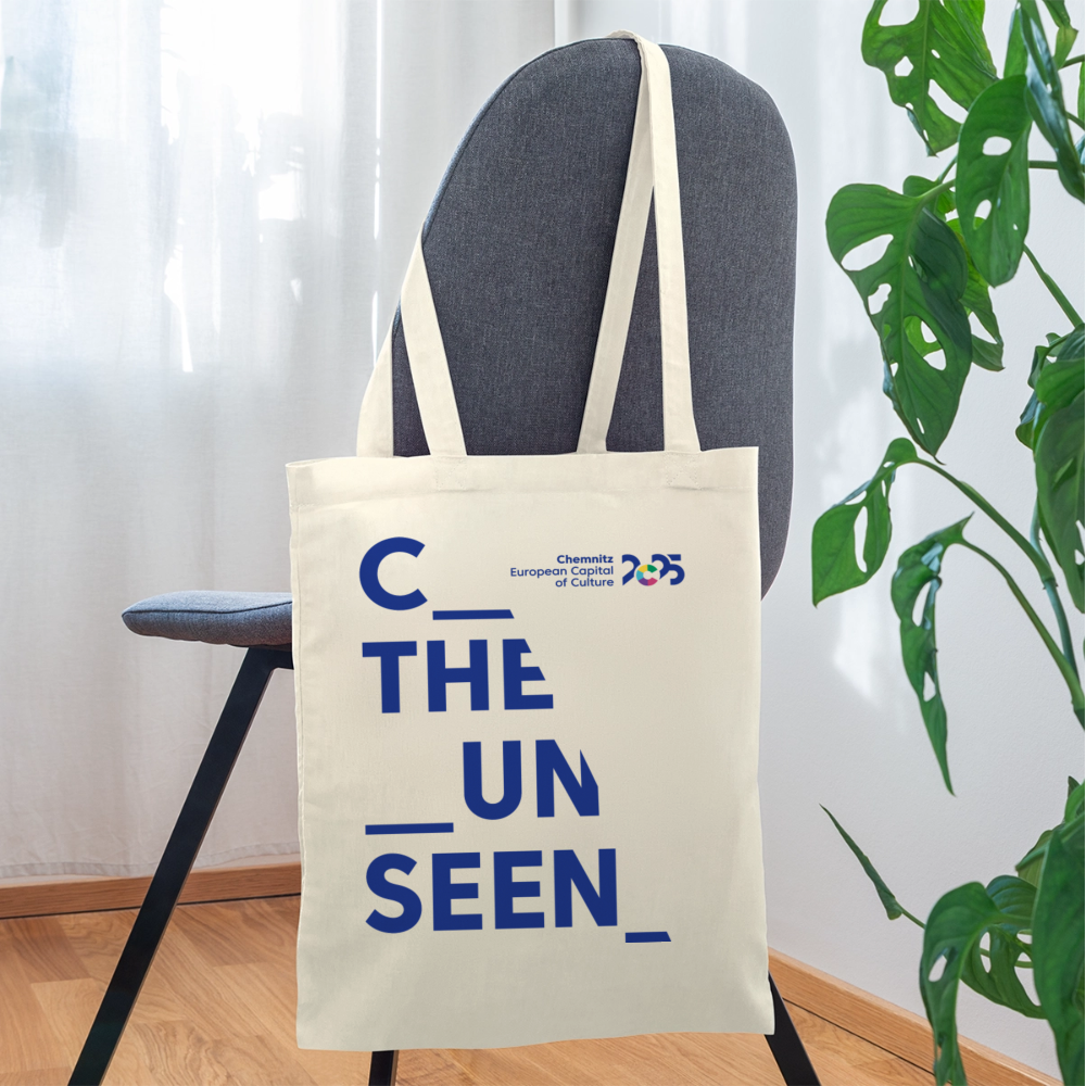 C the Unseen - Tote Bag blauer Druck - Natur