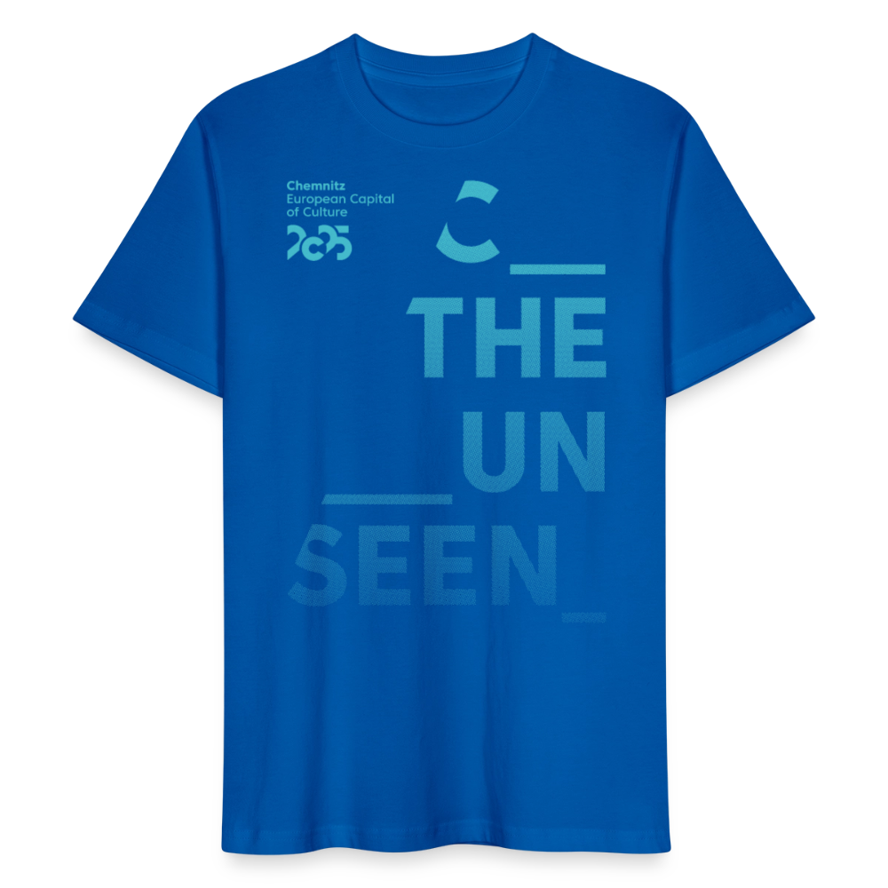 C the Unseen Verlauf - Organic Unisex T-Shirt - Pfauenblau