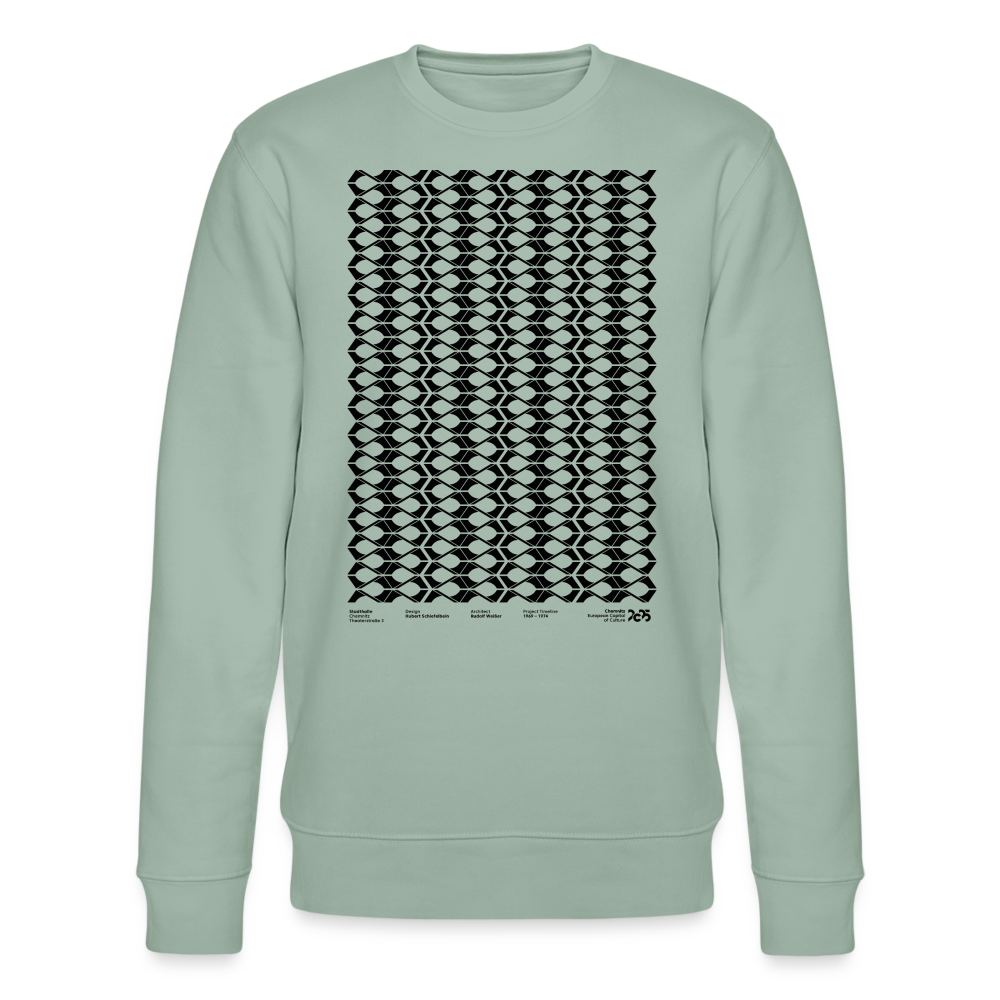 Stadthalle Vorderseite - Sweatshirt schwarzer Druck - Helles Graugrün