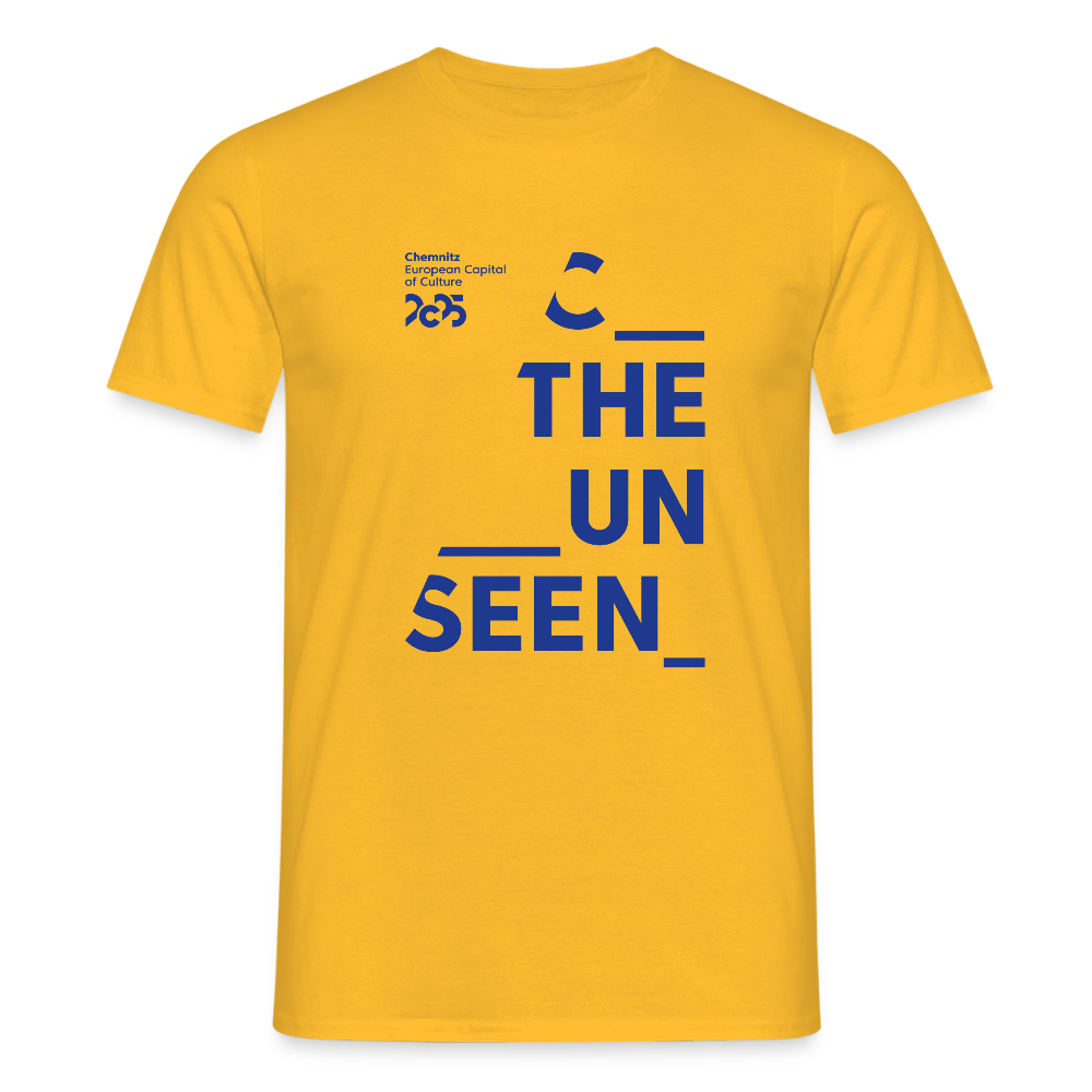 C the Unseen - T-Shirt blauer Druck - Gelb