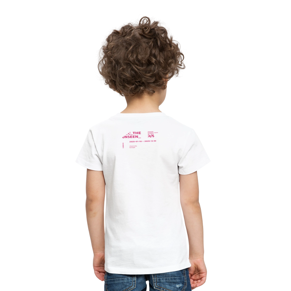 C the Unseen - Kinder T-Shirt rosa Druck - Weiß