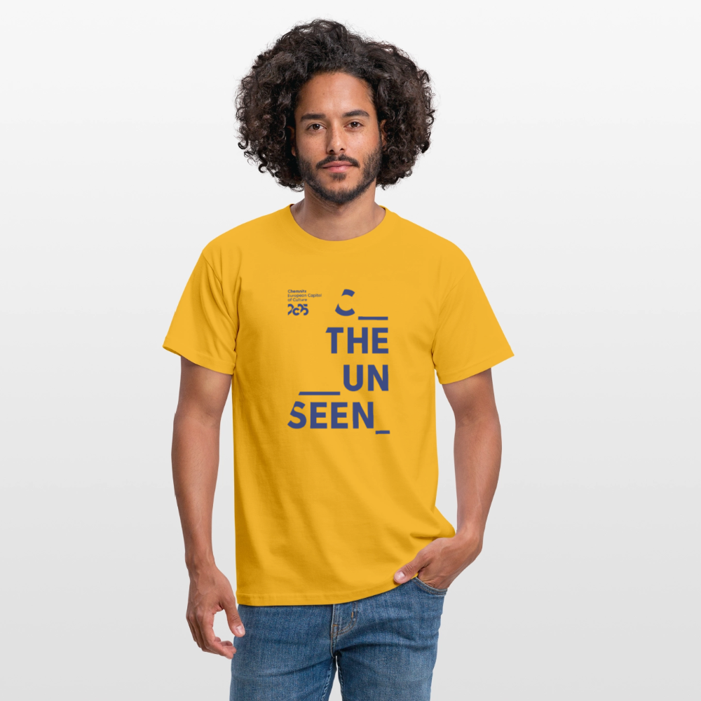 C the Unseen - T-Shirt blauer Druck - Gelb