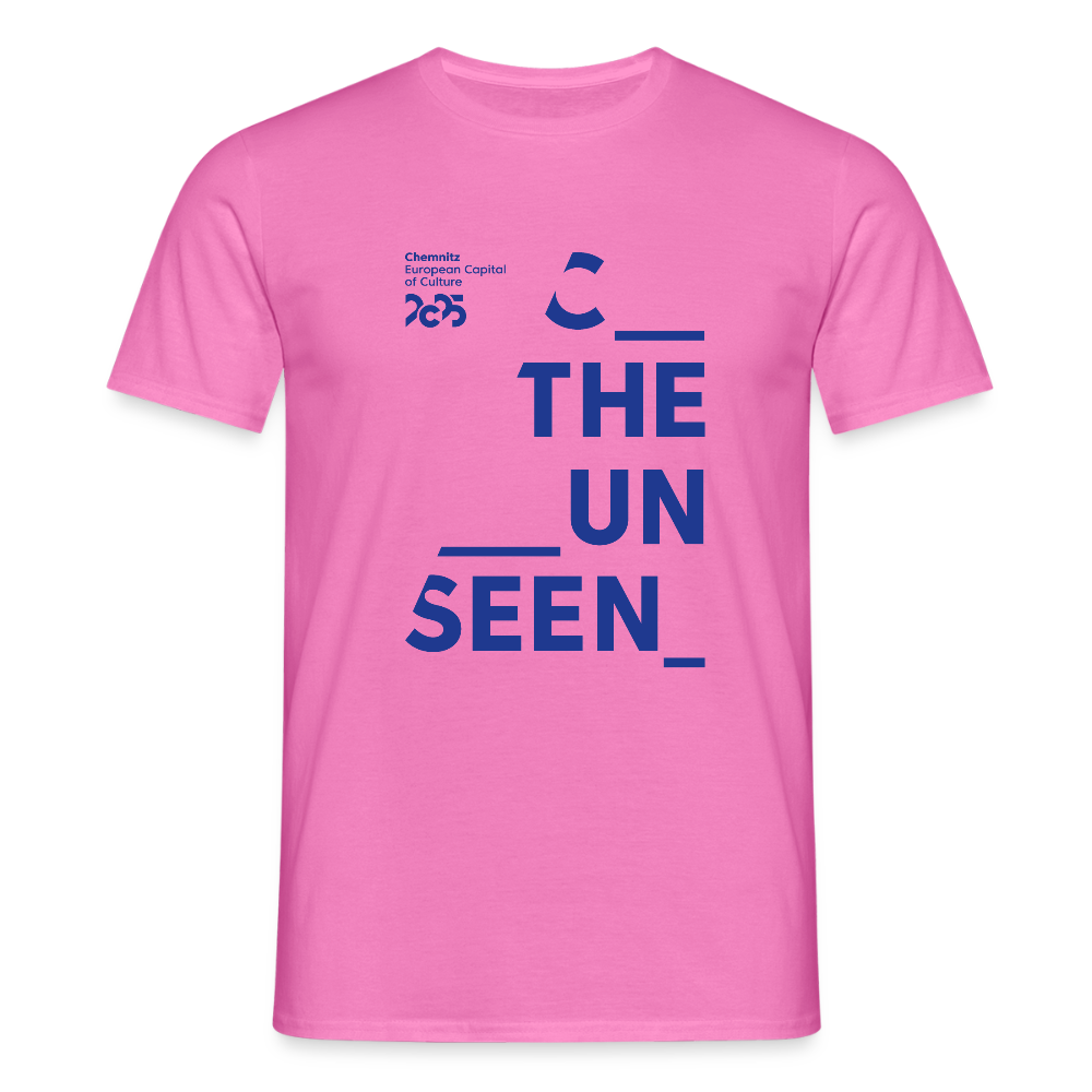 C the Unseen - T-Shirt blauer Druck - Pink