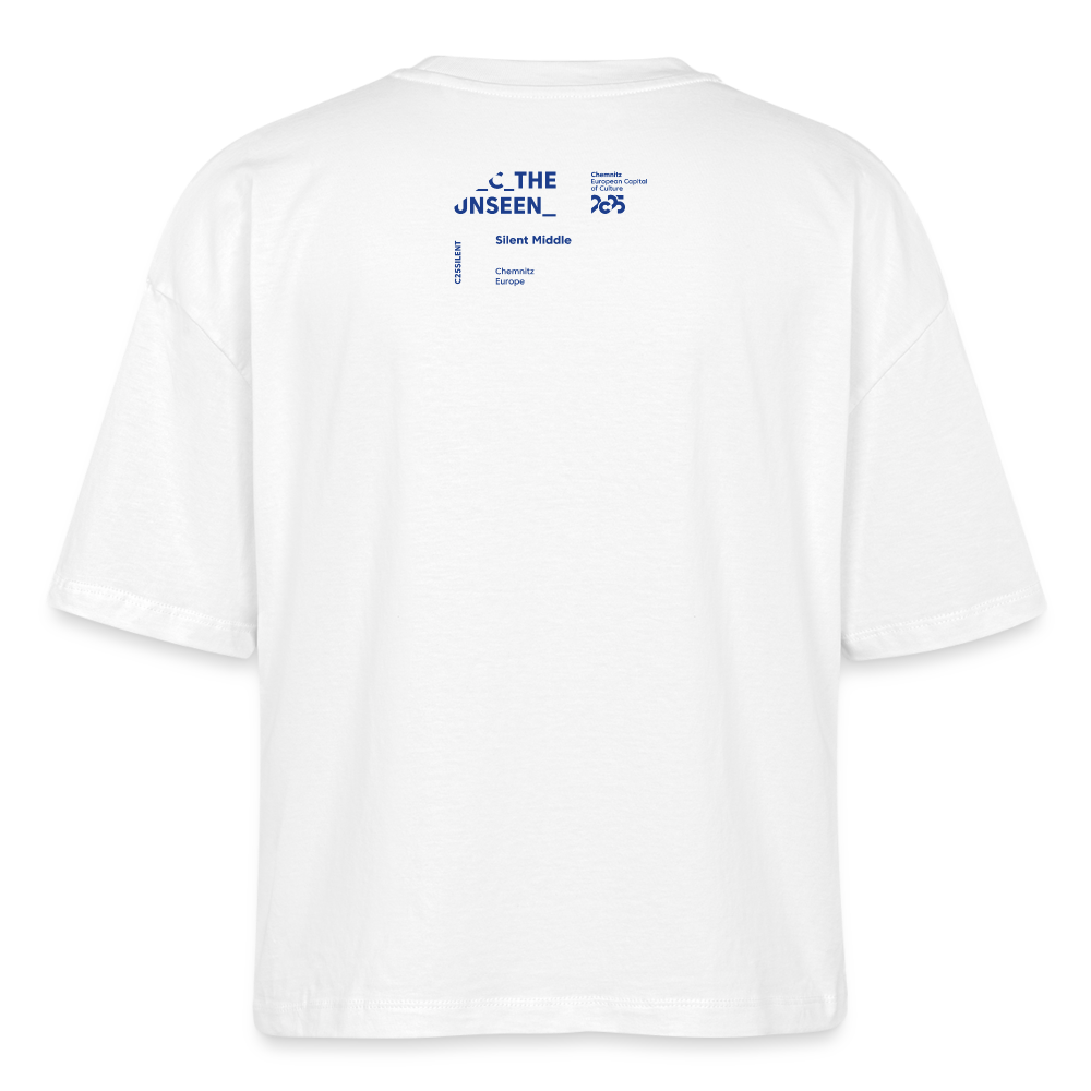 Silent Middle - Frauen Organic Boxy T-Shirt - Weiß