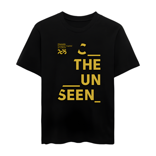 C the unseen Gelb - Organic Unisex T-Shirt - Schwarz