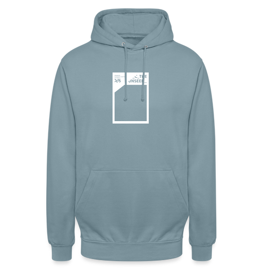 CTU Frame - Hoodie weißer Druck - Nebelblau
