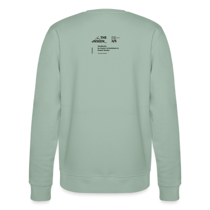 Stadhalle Vorderseite - Organic Unisex Crew Longsleeve - Helles Graugrün