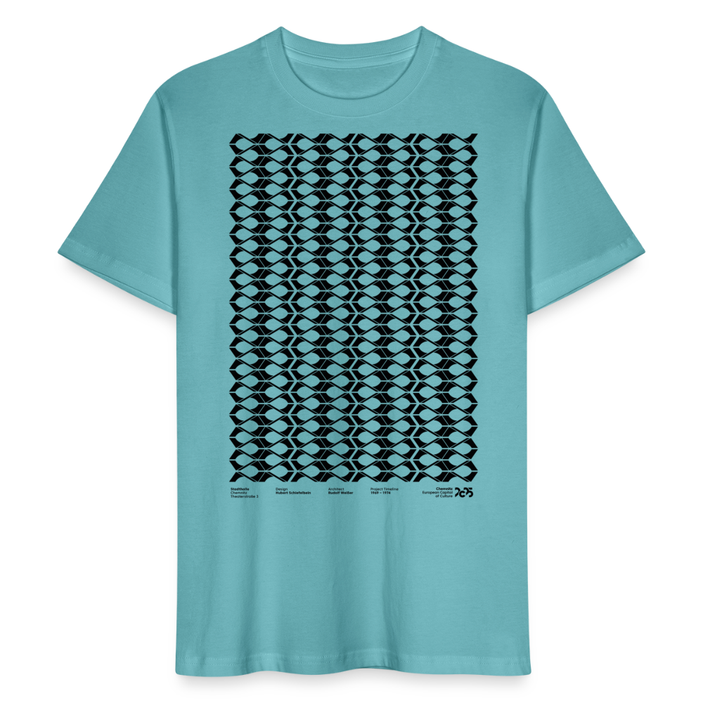 Stadthalle Vorderseite - Unisex Organic T-Shirt - Pastelltürkis