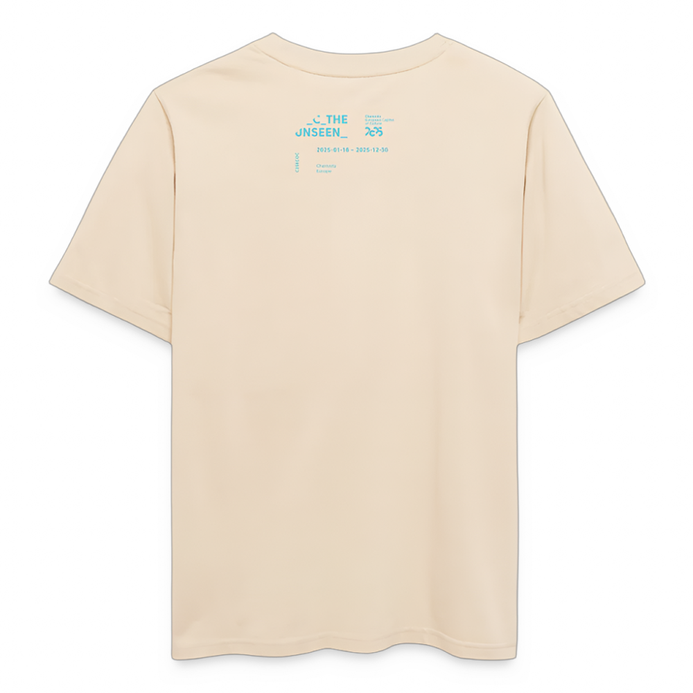 C the Unseen - Unisex T-Shirt türkiser Druck - Naturroh