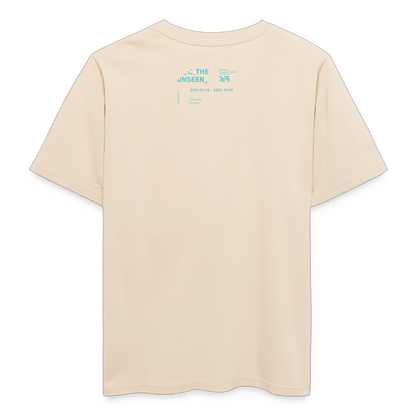 C the Unseen - Unisex T-Shirt türkiser Druck - Naturroh