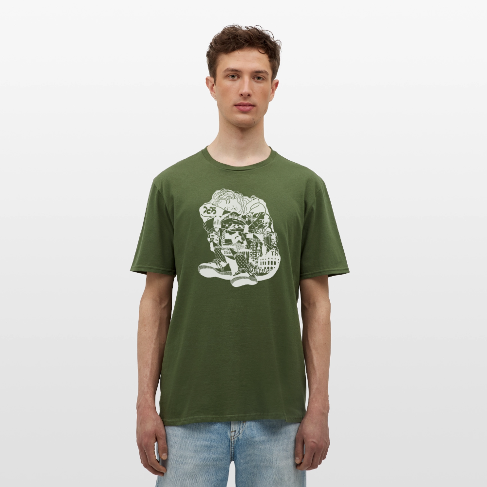 C The Dream - Unisex T-Shirt weißer Druck - Militärgrün