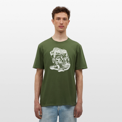 C The Dream - Unisex T-Shirt weißer Druck - Militärgrün