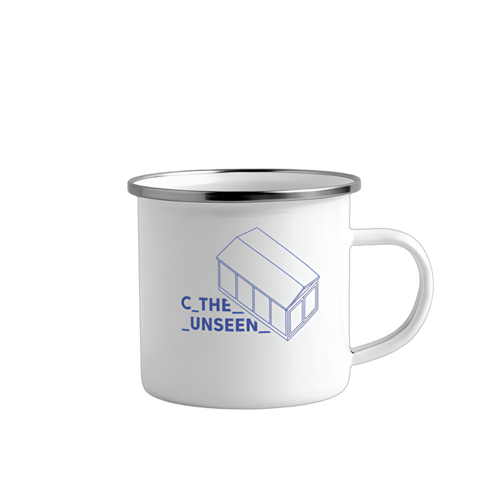 Garage Typ Dresden - Emaille-Tasse - Weiß