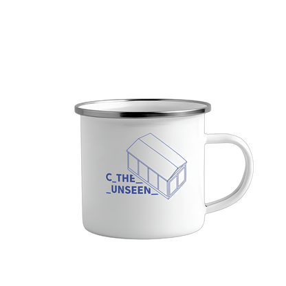 Garage Typ Dresden - Emaille-Tasse - Weiß