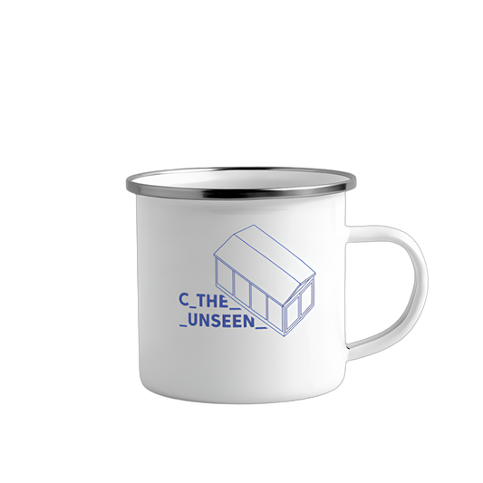 Garage Typ Dresden - Emaille-Tasse - Weiß