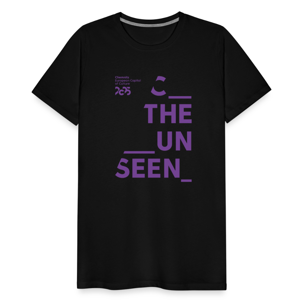 C the unseen Lila - Unisex Premium T-Shirt - Schwarz