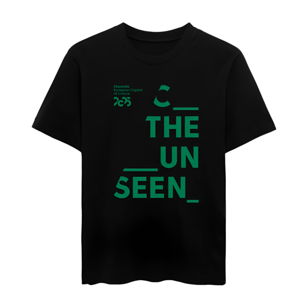 C the unseen grün - Organic Unisex T-Shirt - Schwarz