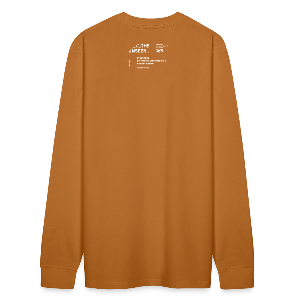 Stadthalle Vorderseite - Organic Unisex Longsleeve - Herbstorange