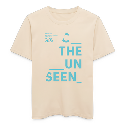 C the Unseen - Unisex T-Shirt türkiser Druck - Naturroh