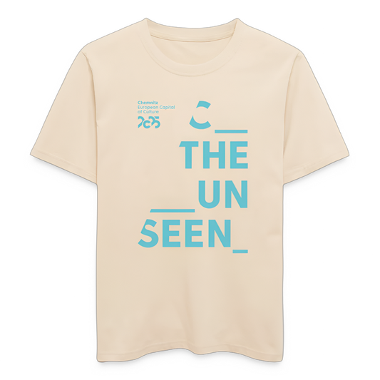C the Unseen - Unisex T-Shirt türkiser Druck - Naturroh