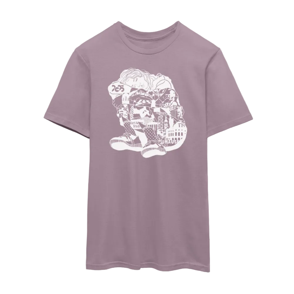 C The Dream - Unisex T-Shirt weißer Druck - Lilagrau 