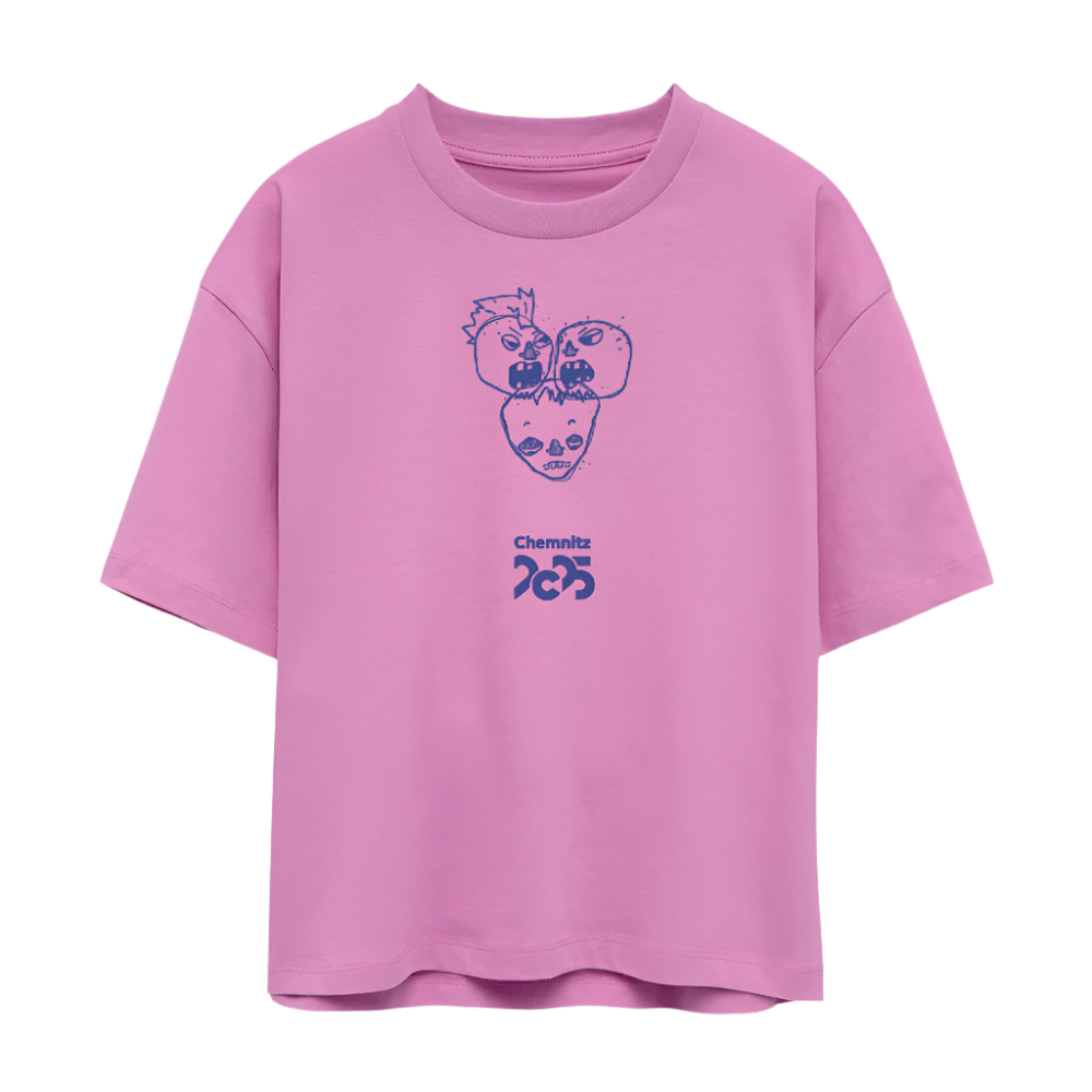 Silent Middle - Frauen Boxy Bio-T-Shirt - Pink