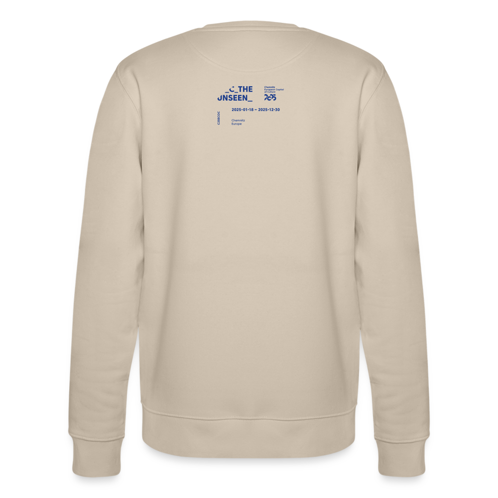 C the Unseen - Sweatshirt blauer Druck - Beige