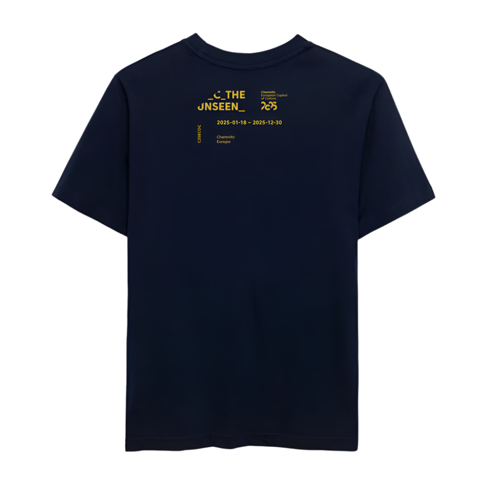 C the unseen Gelb - Organic Unisex T-Shirt - Navy