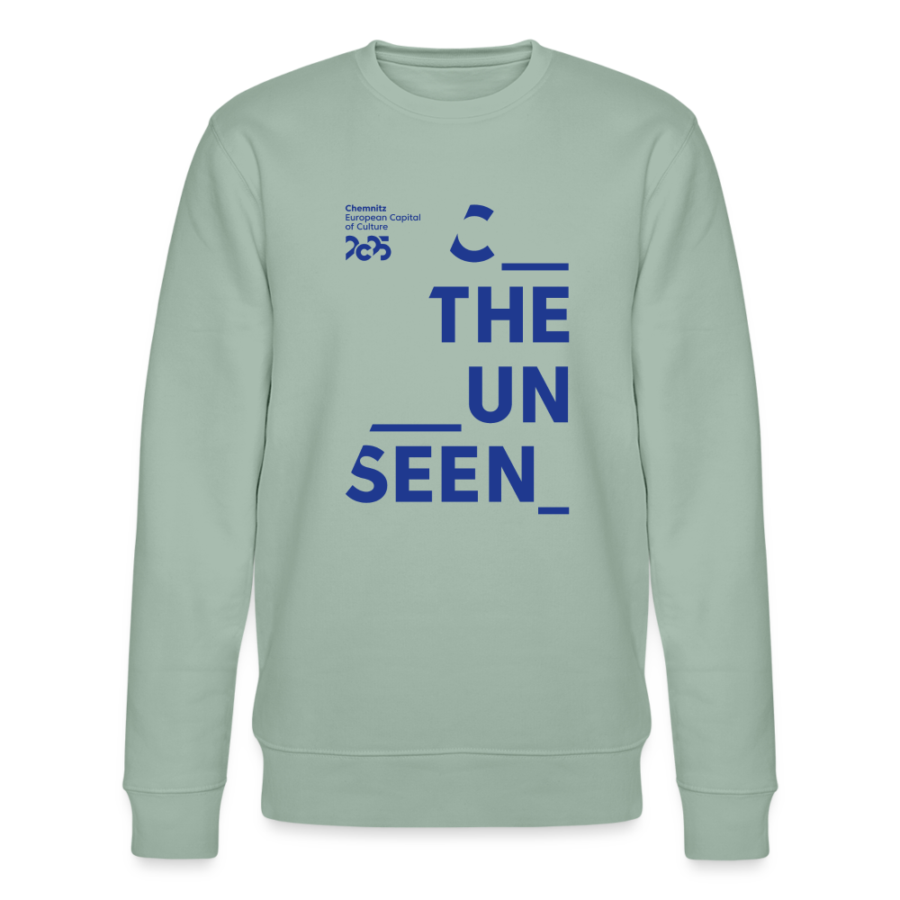 C the unseen - Unisex Organic Crew Neck - Helles Graugrün