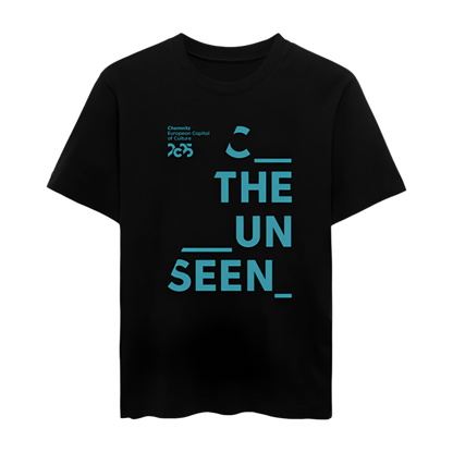 C the unseen hellblau - Organic Unisex T-Shirt - Schwarz