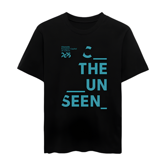 C the unseen hellblau - Organic Unisex T-Shirt - Schwarz