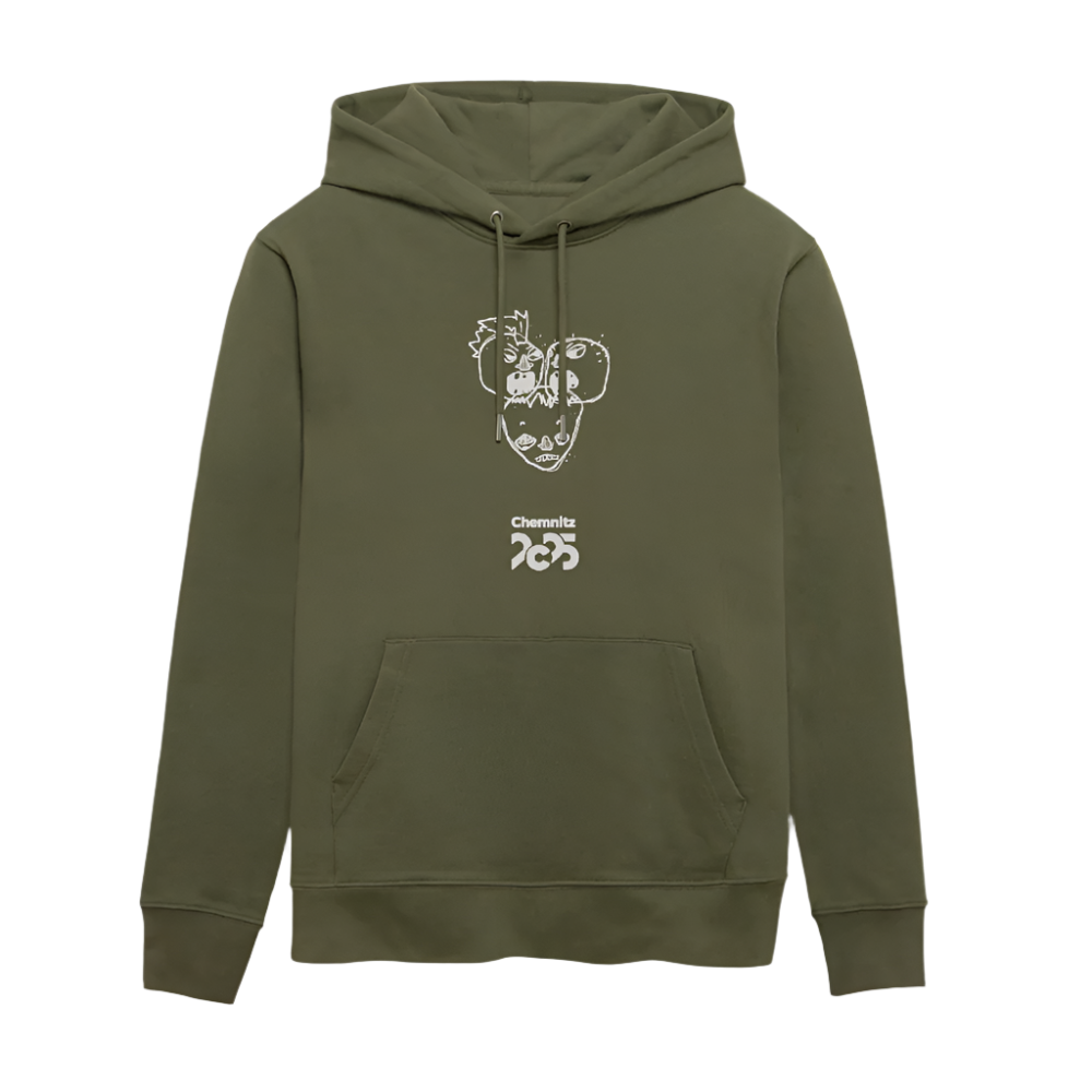 Silent Middle - Unisex Bio-Hoodie - Khaki Grün