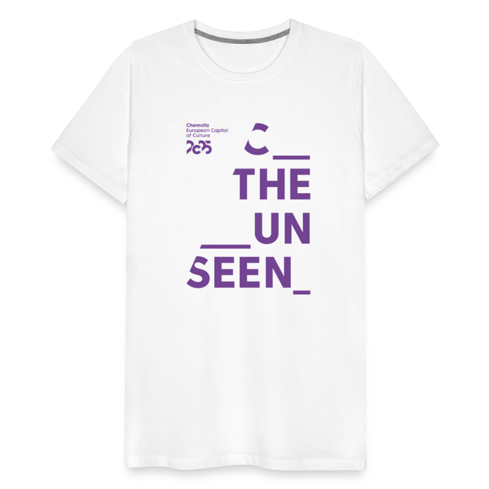 C the unseen Lila - Unisex Premium T-Shirt - Weiß