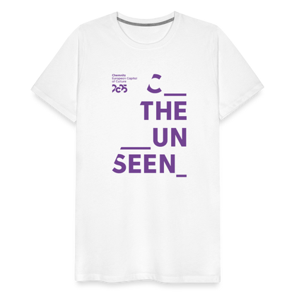 C the unseen Lila - Unisex Premium T-Shirt - Weiß