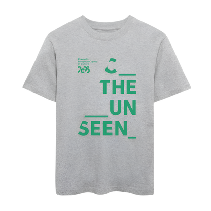 C the unseen grün - Organic Unisex T-Shirt - Grau meliert