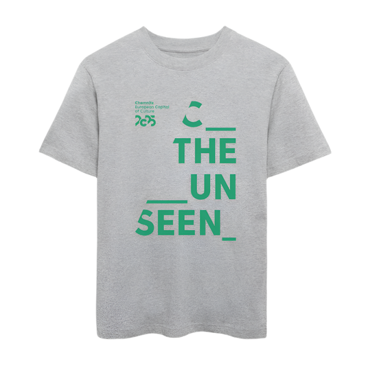 C the unseen grün - Organic Unisex T-Shirt - Grau meliert