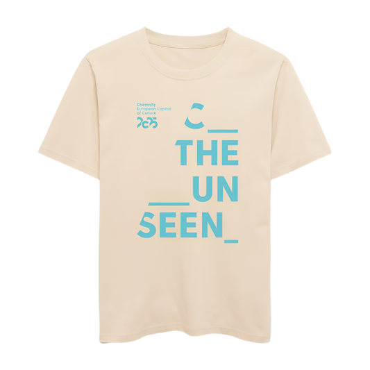 C the unseen hellblau - Organic Unisex T-Shirt - Naturweiß