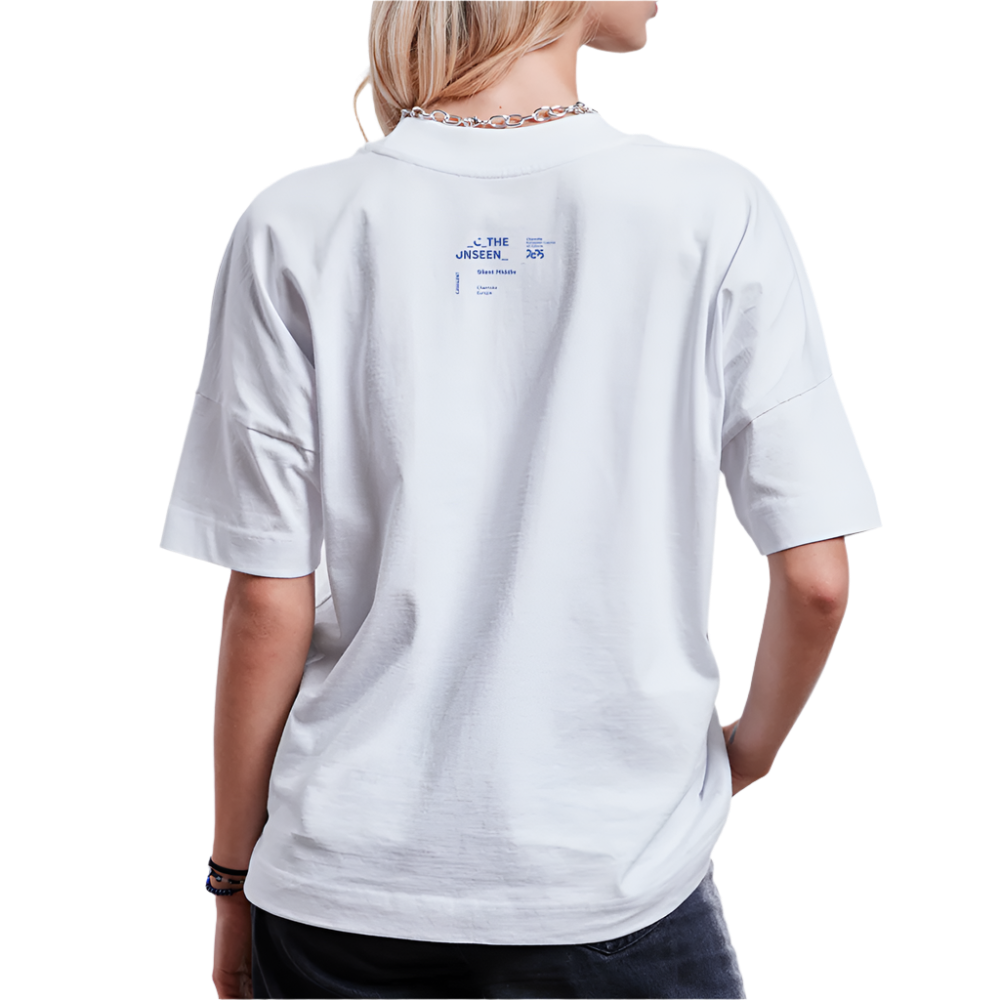 Silent Middle - Unisex Oversize Bio-T-Shirt - Weiß