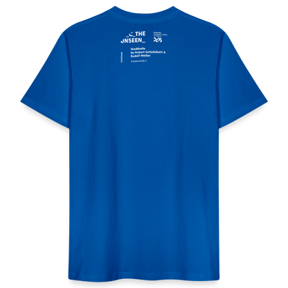 Stadthalle Vorderseite - Unisex Organic T-Shirt - Pfauenblau