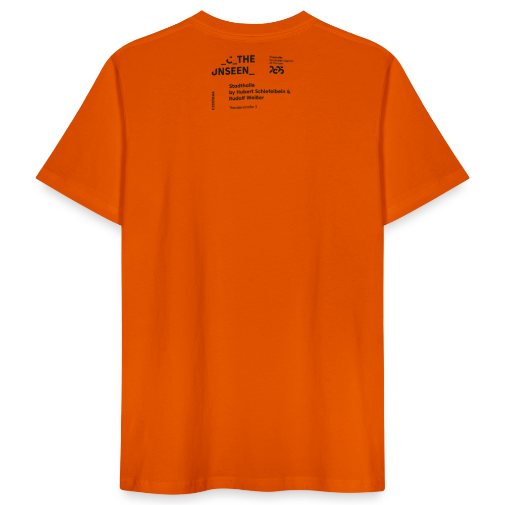 Stadthalle Vorderseite - Unisex Organic T-Shirt - Tieforange