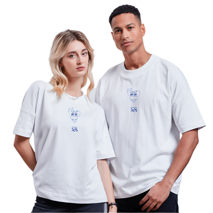 Silent Middle - Unisex Oversize Bio-T-Shirt - Weiß