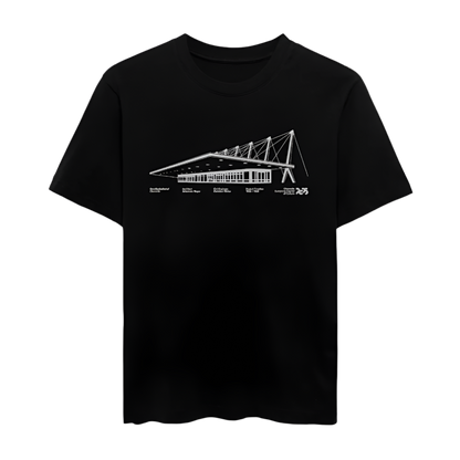 Omnibusbahnhof - Relaxed Fit Unisex Bio-T-Shirt - Schwarz